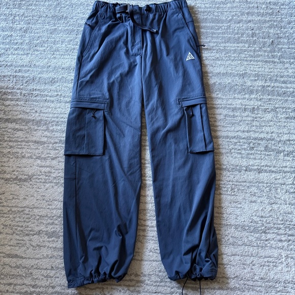 Nike ACG Pants - Nike ACG Women's Wide Leg Cargo Pants - Navy Blue